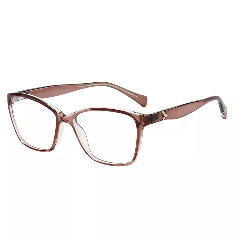 TR90 Cat Eye Wavy Temple Transparent Elegant Glasögon